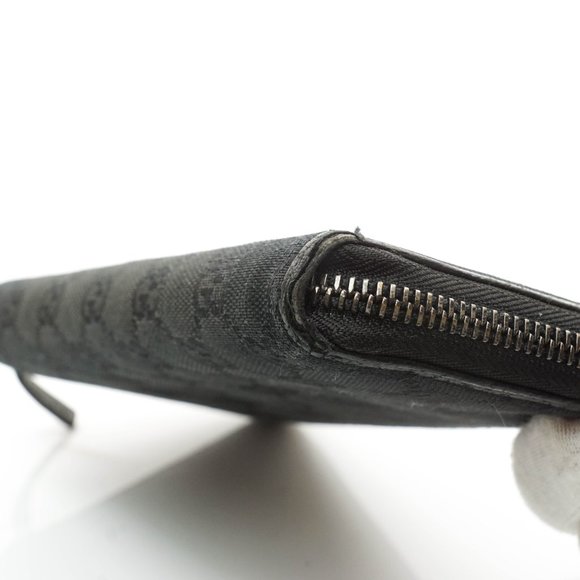 Auth Gucci Zippy Wallet Black Canvas #7106G90 - Picture 4 of 14